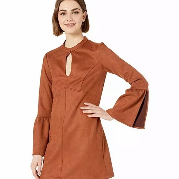 BCBG Maxazria Womens Bell-Sleeve Cinnamon - Picture 3 of 8